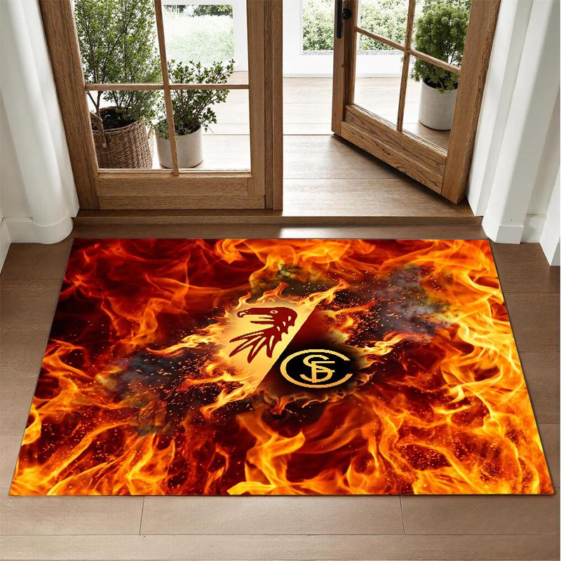 SC Freiburg FC Design Crystal Velvet Rug Soft Decorative Mat for Bedroom Entrance