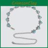 Women Waist Metal Chain With Heart Shaped Turquoise For Chic Winter Accessories