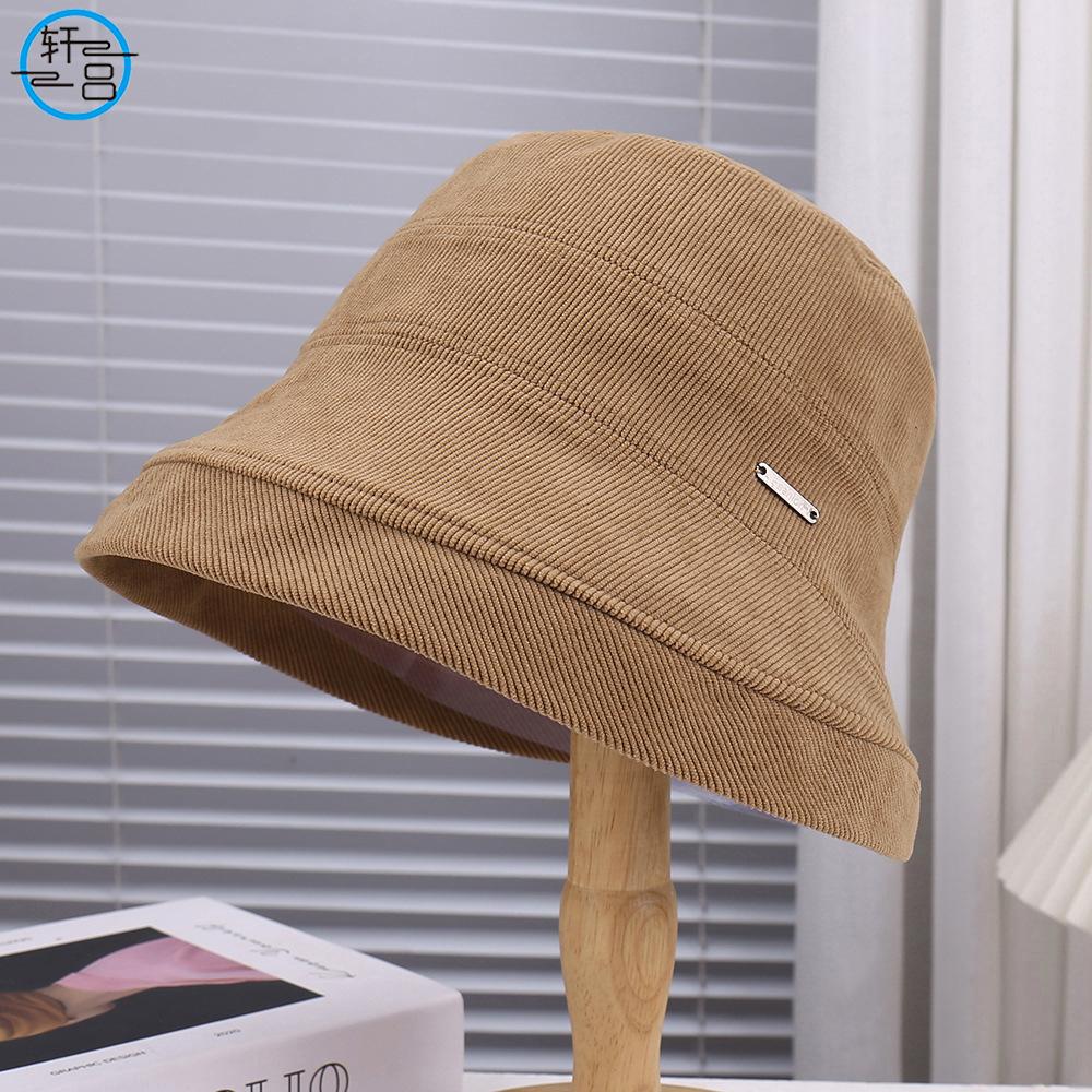 Fashion new four seasons can bring simple versatile bucket hat temperament literary and casual retro warm and comfortable sun hat