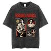 Bruno Mars The Romantic Tour 2026 Vintage Washed T Shirts Mens Women Punk Gothic Fashion Cotton Short Sleeve TShirt Streetwear