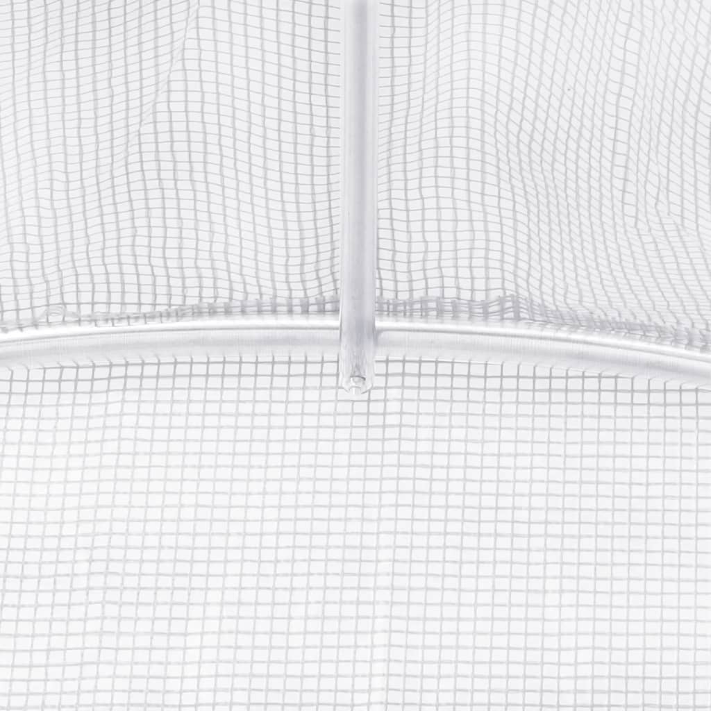 Greenhouse with Steel Frame White 42 m² 14 x 3 x 2 m