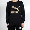 Puma Толстовка с круглым вырезом с металлическим принтом Мужские топы Черный 595892-51