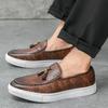 Men's Loafers Classic Business Dress Shoes Tassels Design Casual Shoe High Quality Casual Leather Shoes for Men Driving Footwear