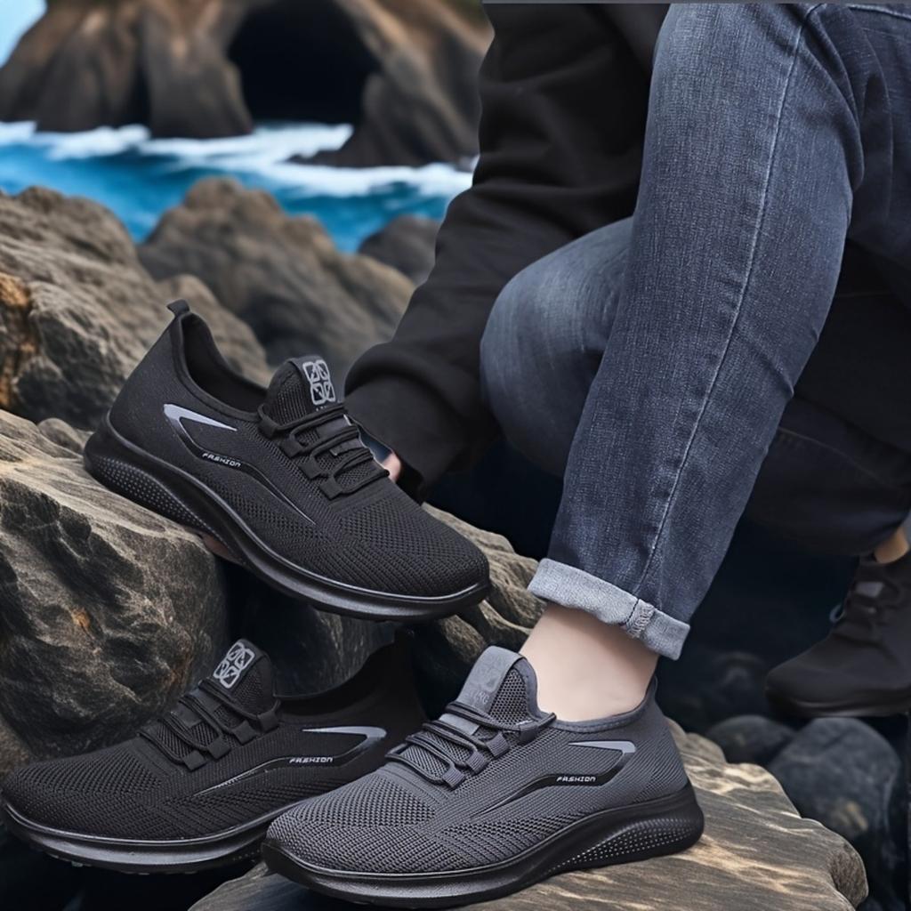 Спортивная повседневная мужская обувь дышащая обувь на шнуровке легкая универсальная сетчатая обувь со стременами