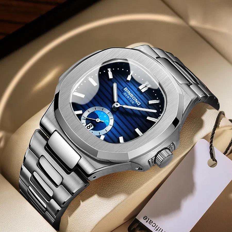 2024 New Luxury Watch Men Business Waterproof Male Clock Luminous Date Stainless Steel Square Quartz Men Watch