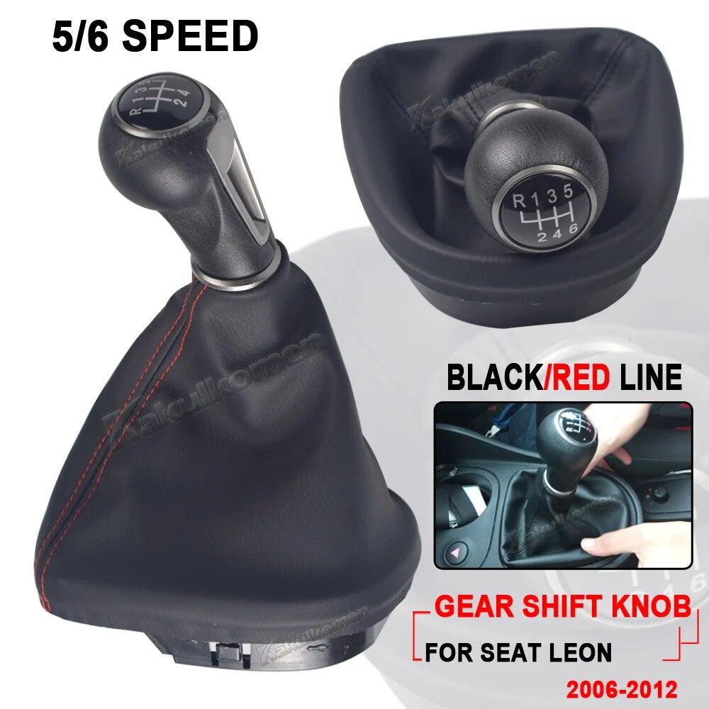 Лидер продаж MT 5/6 скоростной автомобильный рычаг переключения передач с пыленепроницаемым чехлом для Seat Leon 2006 2007 2008 2009 2010 2011 2012