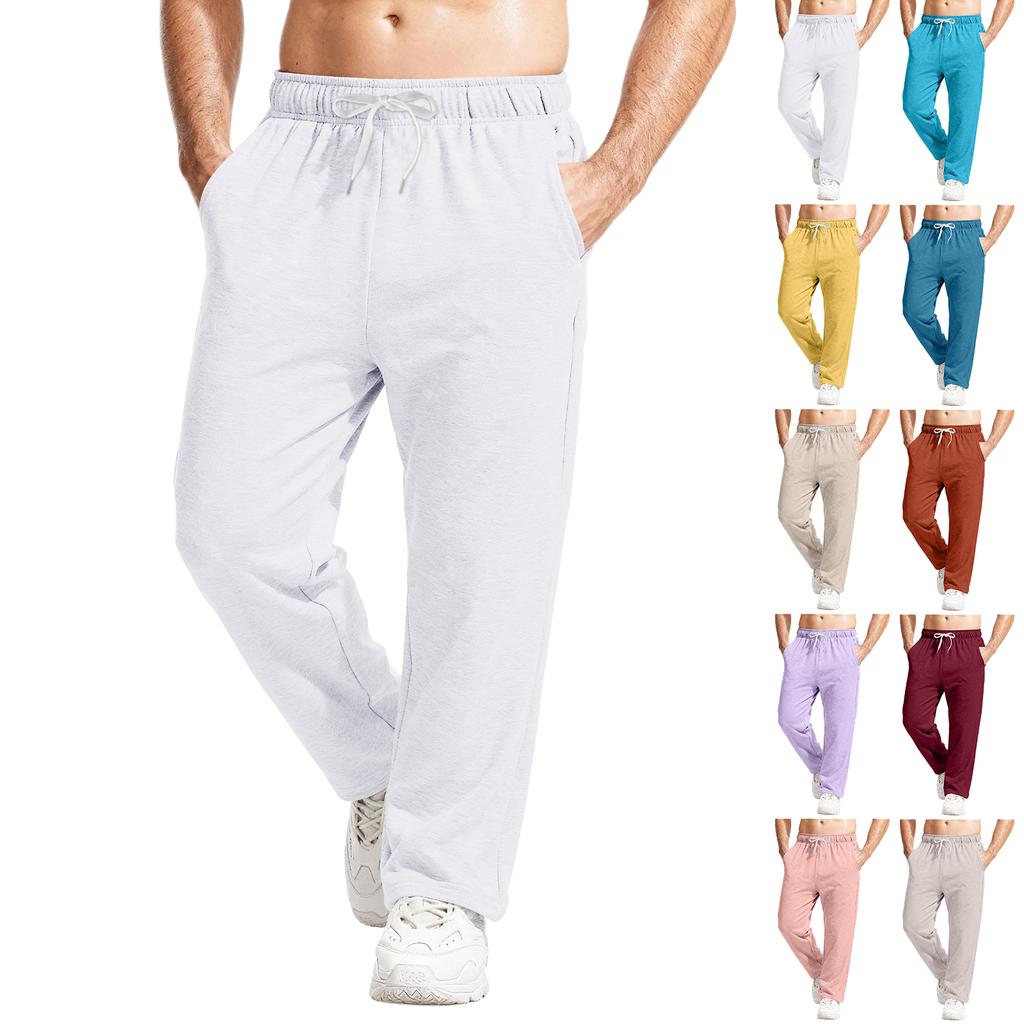 Men's Relaxed-Fit Casual Sweatpants With Stretch Waistband And Drawstring Yoga Pants