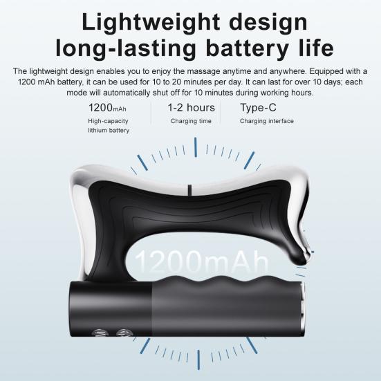 Электрический инструмент для скребкового массажа мышц с подогревом и вибрацией Портативный скребок для массажа Гуа Ша для расслабления всего тела, облегчения боли