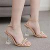 2021 Large Size Buckle Strap High Heel Women's Sandals