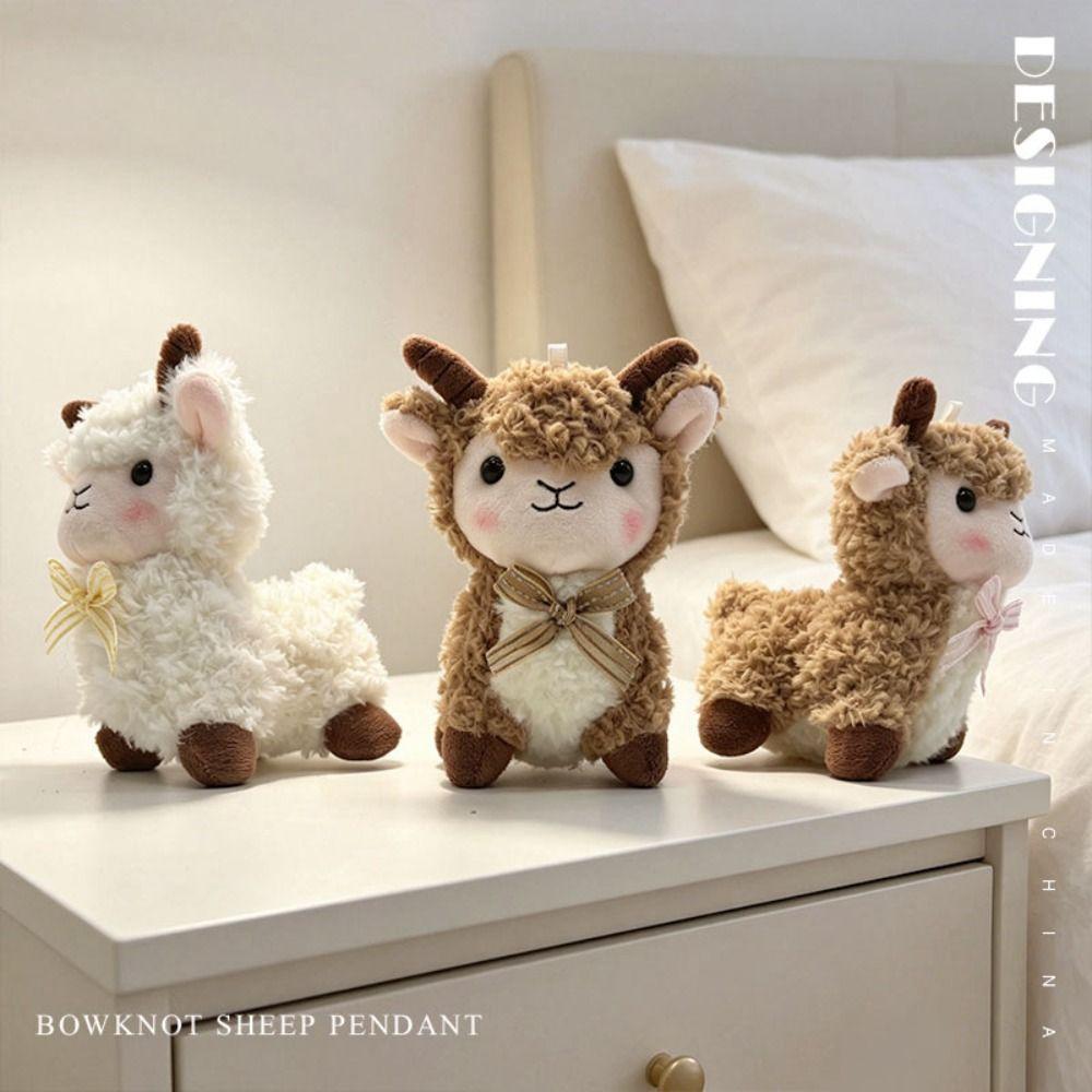 Bare-faced Sheep Xinjiang Baby Lamb Doll PP Cotton Sheep Keychain Phone Accessories
