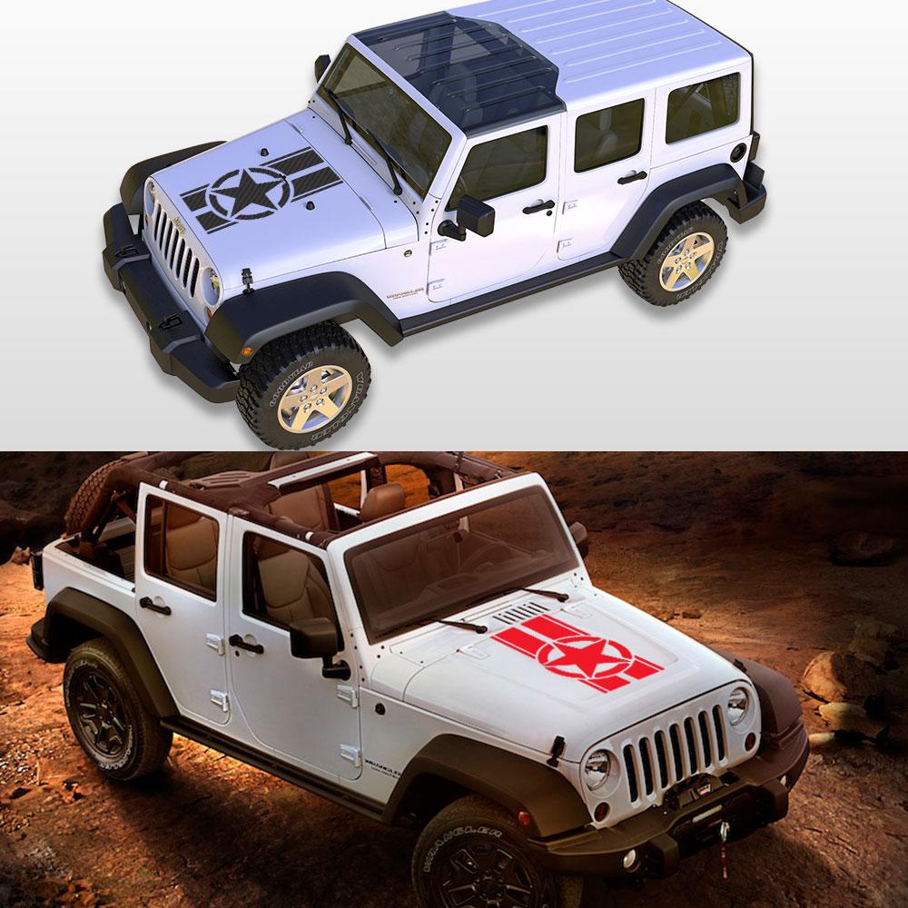 Наклейка на капот автомобиля для Jeep Renegade Patriot Wrangler JK L TJ Trail Hawk Rubicon, виниловые наклейки в стиле пентаграммы, аксессуары