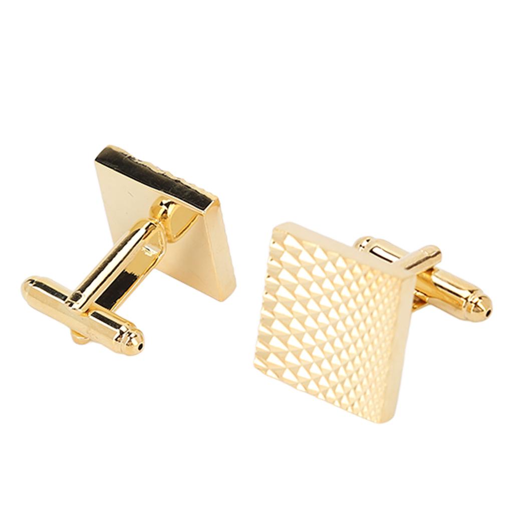 1 пара французских запонок, двухслойное гальваническое полированное золото, мужские официальные деловые костюмы