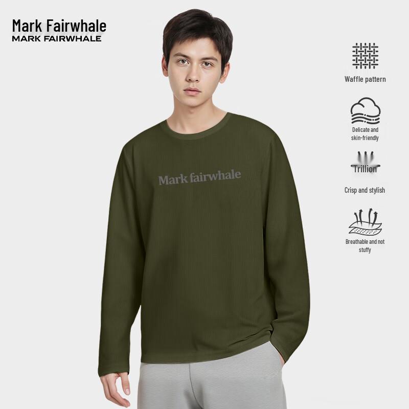 Mark Fairwhale Мужская вафельная футболка с длинным рукавом