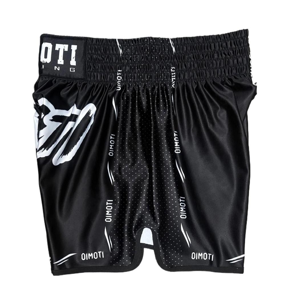 Classic Black Muay Thai Kickboxing Boxing MMA UFC Casual Shorts Gym Sport Unisex Men Women Workout Quick Dry Print Elastic High Waist Training