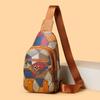Нагрудная сумка с цветными блоками, женская сумка через плечо с принтом, сумка через плечо, сумка с несколькими карманами, сумка для мобильного телефона