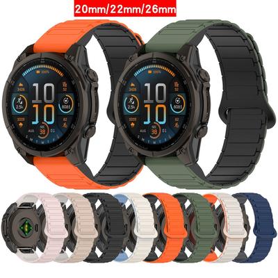 Магнитный ремешок 20 мм 22 мм 26 мм для Garmin Fenix 8 E 7 6s 5pus Instinct 2s Tactix 7 Quatix 7x Epix Pro Descent Mk 3i G1 Forerunner 965 935