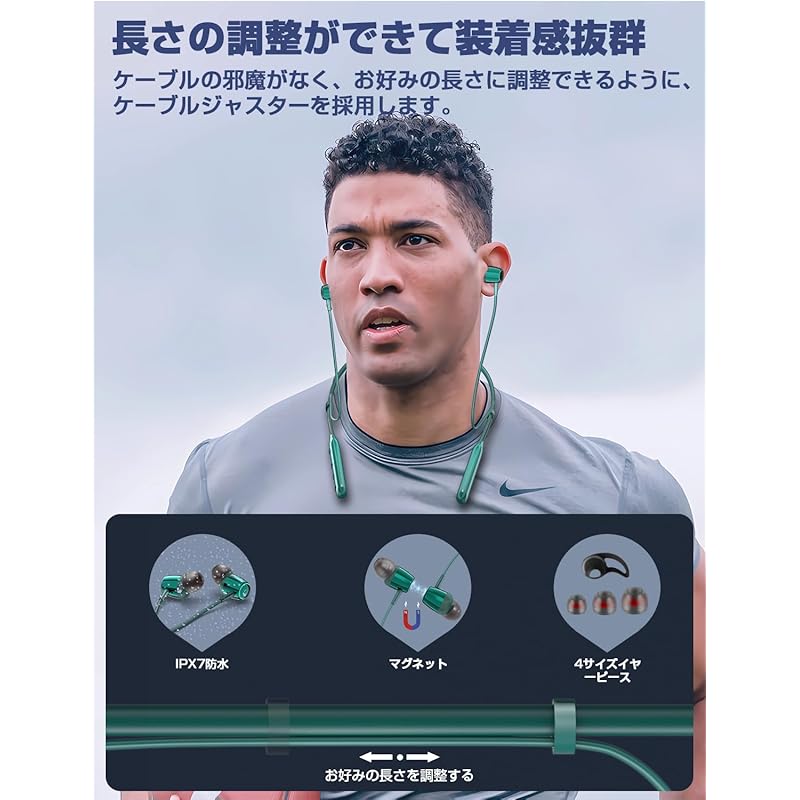 YYBS [2023 Новый дизайн шейного обода/Регулировка длины/Bluetooth 5.3] Наушники Bluetooth шейного обода шейные наушники Bluetooth наушники CVC8.0