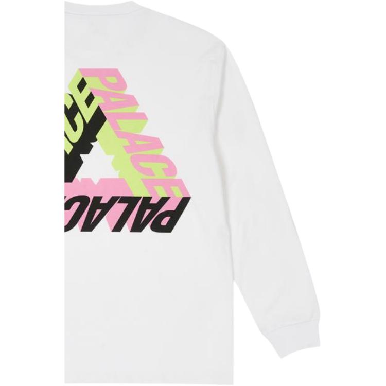 Palace P-3D Белые топы унисекс с длинными рукавами P25LS017