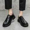 Модные мужские кожаные туфли на толстой подошве, увеличивающие рост, на шнуровке, универсальные, модные, стильные, для вечеринок, увеличивающие рост, кожаные туфли