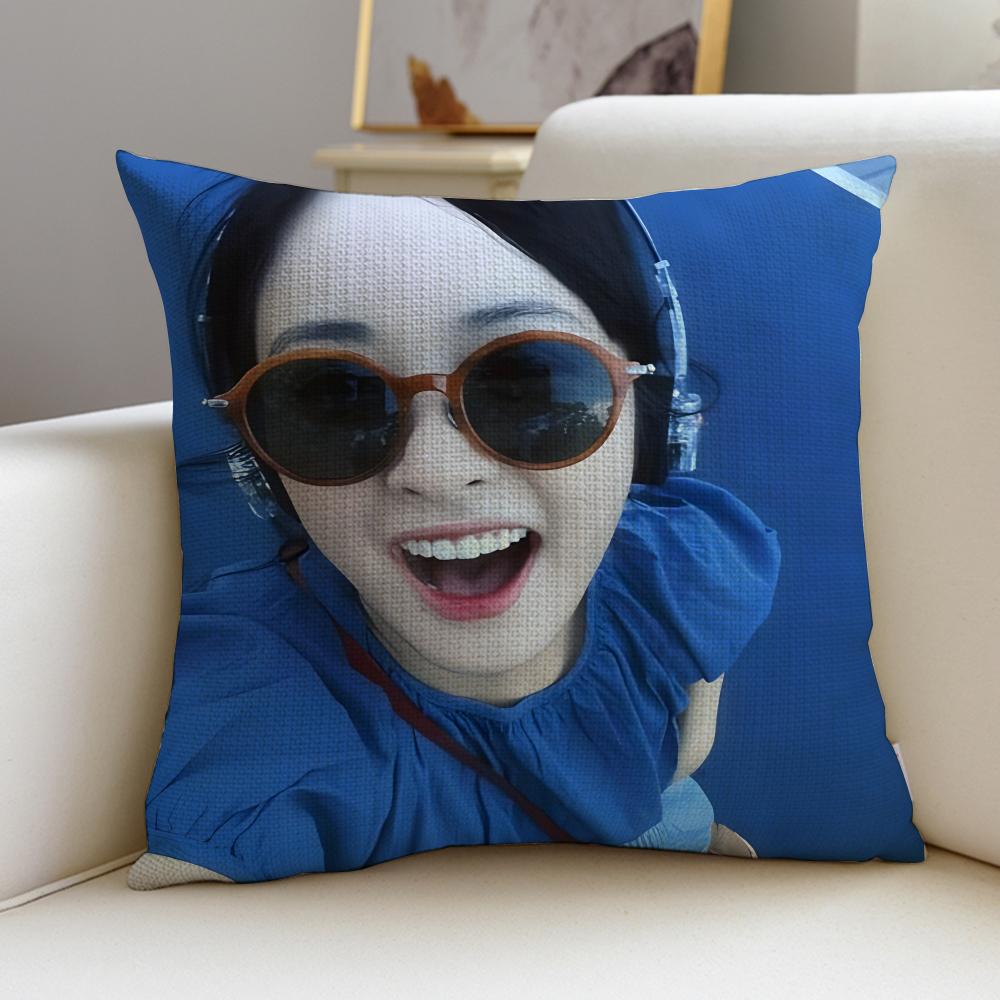 Sweet SShen YueS Cushion Cover Breathable and skinfriendly linen pillowcase square removable and washable cushion