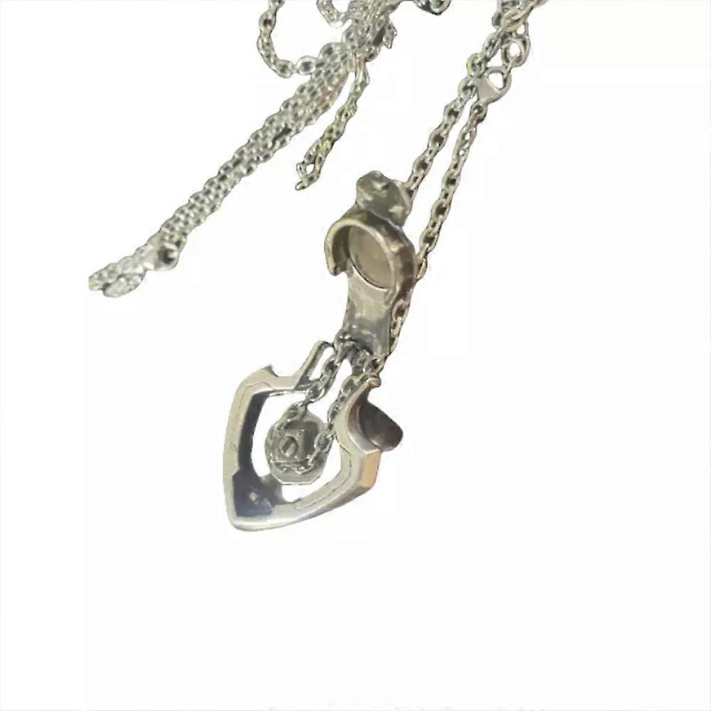 Mechanical Rotatable Gear Pendant Necklace, Retro Punk Gear Necklace