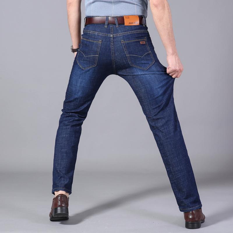 Clothing Men's Fashion Plus Size Jeans Business Casual Stretch Slim Jeans Classic Trousers Denim Pants