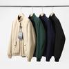 Mens Vintage Flight Jacket Spring Autumn Bomber Coat Loose Stand Collar Waterproof Windproof Ins Streetwear