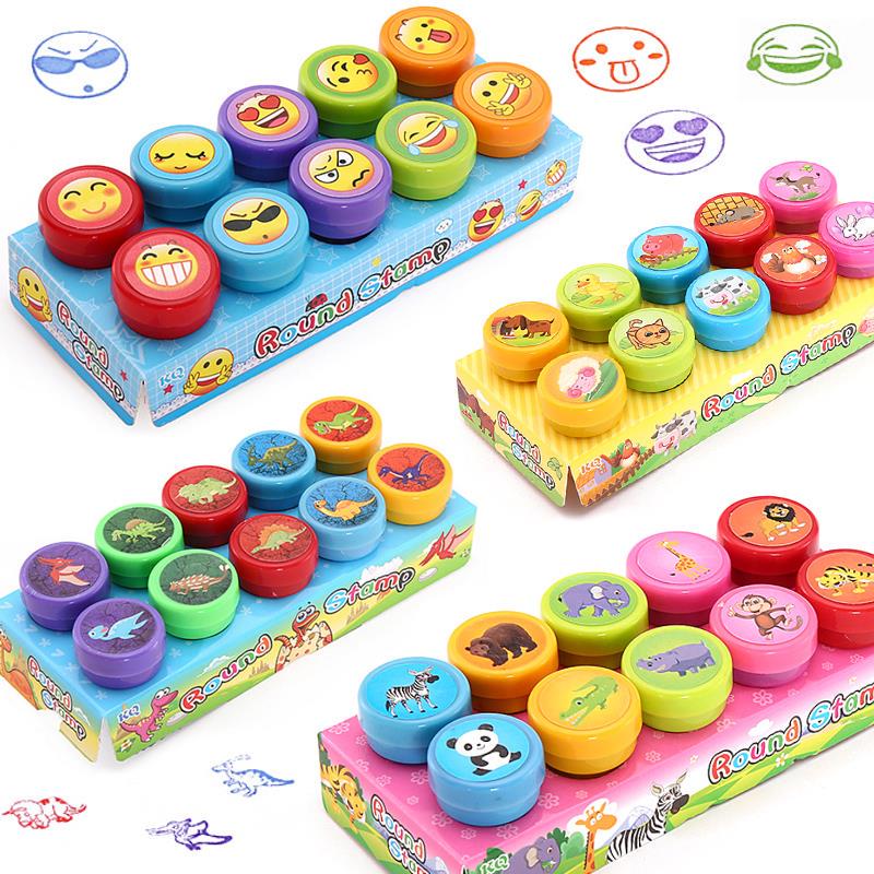 10 шт., самочернила, резиновые штампы, сделай сам, скрапбук, детские штампы, мультяшные резиновые штампы, товары для мероприятий, подарок на день рождения, игрушки, подарок для мальчиков и девочек