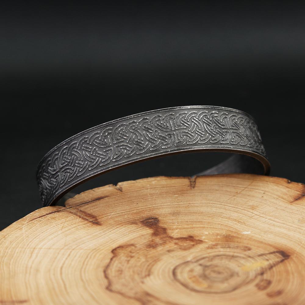 Винтажный браслет-манжета с кельтским узлом викингов для мужчин и женщин, из нержавеющей стали 316L, скандинавский амулет, браслет-шарм, ювелирное украшение, подарок.