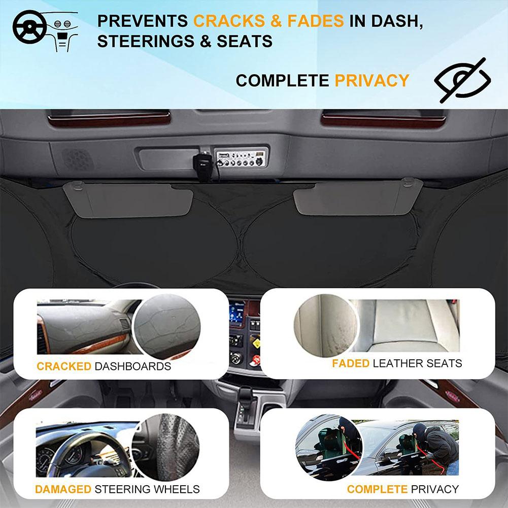 Солнцезащитный козырек для полугрузовика, лобовое стекло и боковое окно, складной солнцезащитный козырек для автомобиля с защитой от ультрафиолета, аксессуары для внедорожников, автофургонов, грузовиков и автомобилей E3A4