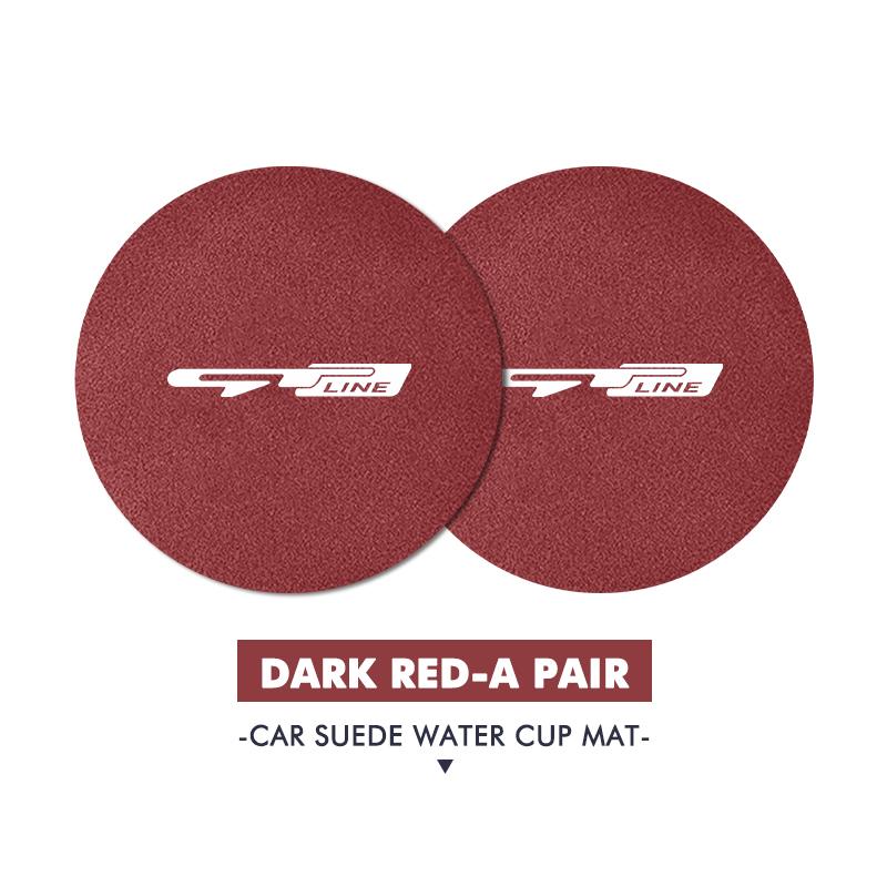 Car Anti Slip Mat Coaster Water Cup Slot Decorate Accessories For KIA gt gtline Xline ceed Forte RIO STINGER Seltos K3 K4