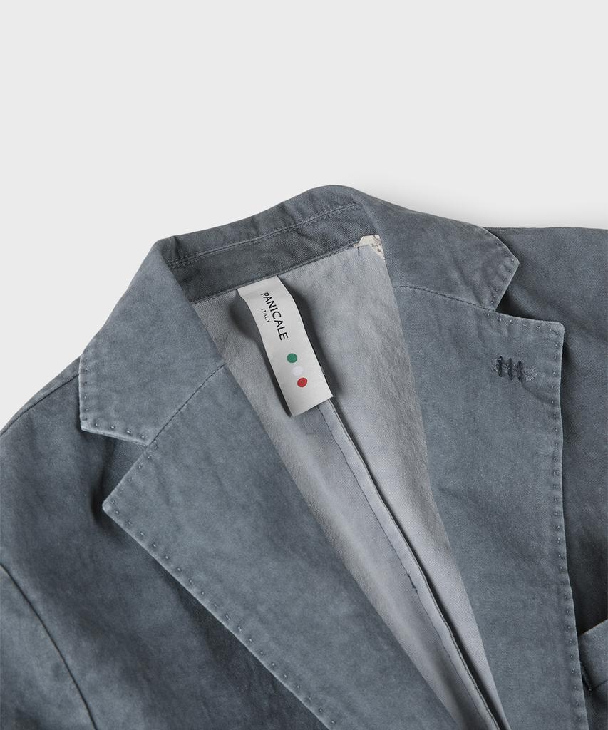 Panicale Blue Stone Washed Cotton Jacket