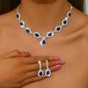 3 шт./компл. Женское ожерелье с каплями воды, серьги, комплект ювелирных изделий, свадебный банкет, вечеринка, праздничный подарок