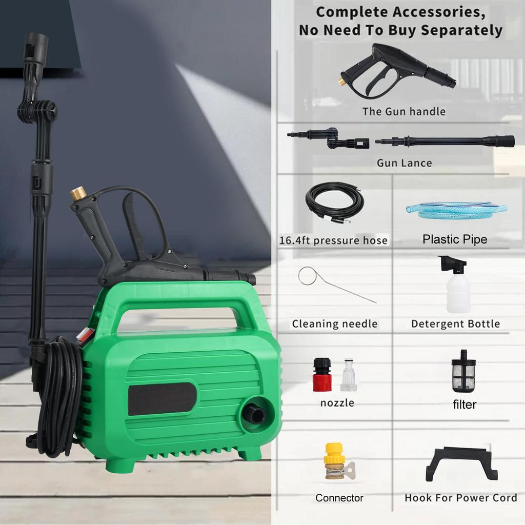 Portable Handy Plastic Pressure Washer Electric Power Source Car Washing Local EU Warehouse