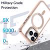 Мощный магнитный чехол Magsafe Ring Metal Lens Buttons Clear Case для iPhone 16 Pro Max 15 Pro Max 14 Pro 13 12 11 Protect Cover