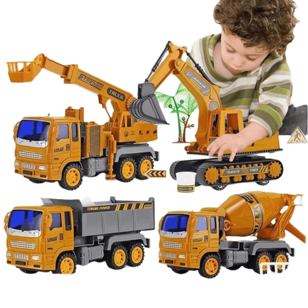 Pull Back Car Engineering Construction Truck Plastic Construction Dump Truck  Boys Toys