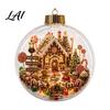 Christmas Gifts for Family Glowing Story Ornament Mini Holiday Scene in Clear Ball with LED Hanging Decorations Light Acrylic Decoration Tree Decor