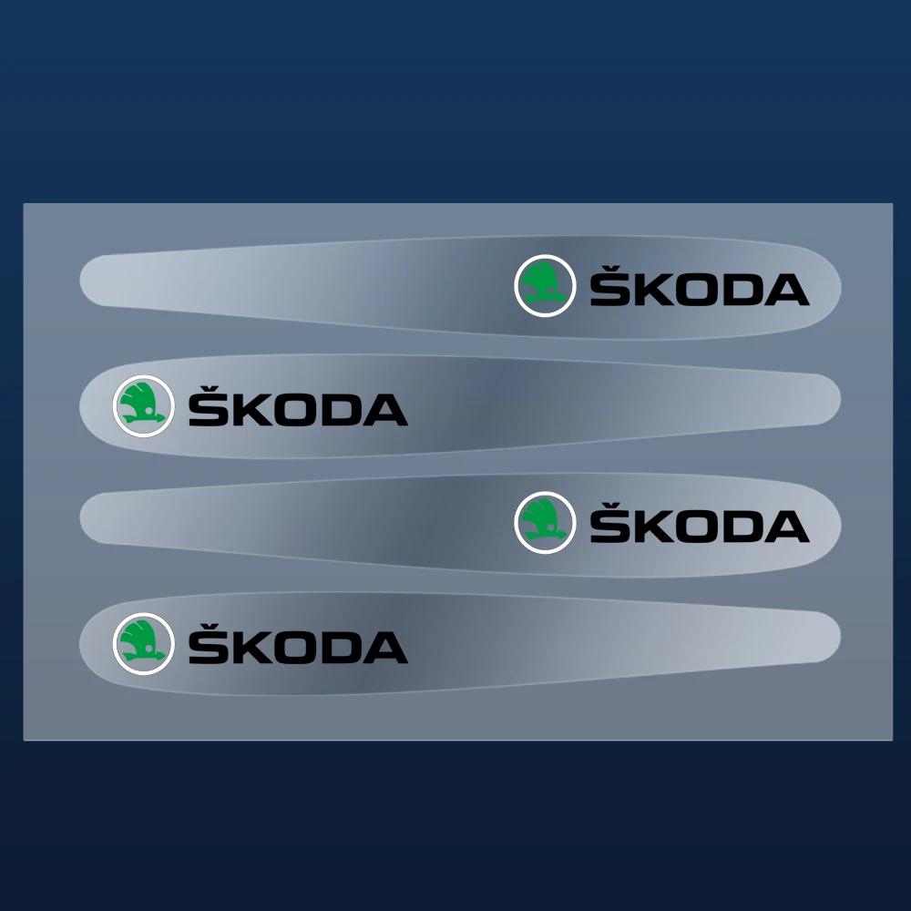 Car Sticker Car Door Sticker Transparent Handle Protection Film Prevent Scratches For Skoda Octavia Superb Kodiaq MK2 MK3 2 3 A7 NL6
