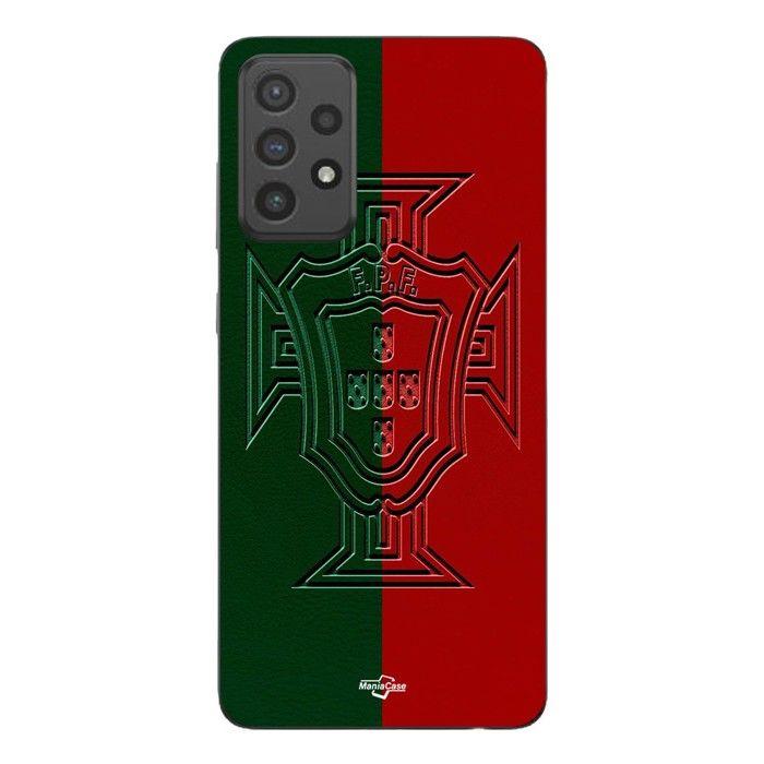 Coque de téléphone - MANIACASE - Samsung Galaxy A53 - Logo Portugal vert et rouge - Silicone TPU - Souple