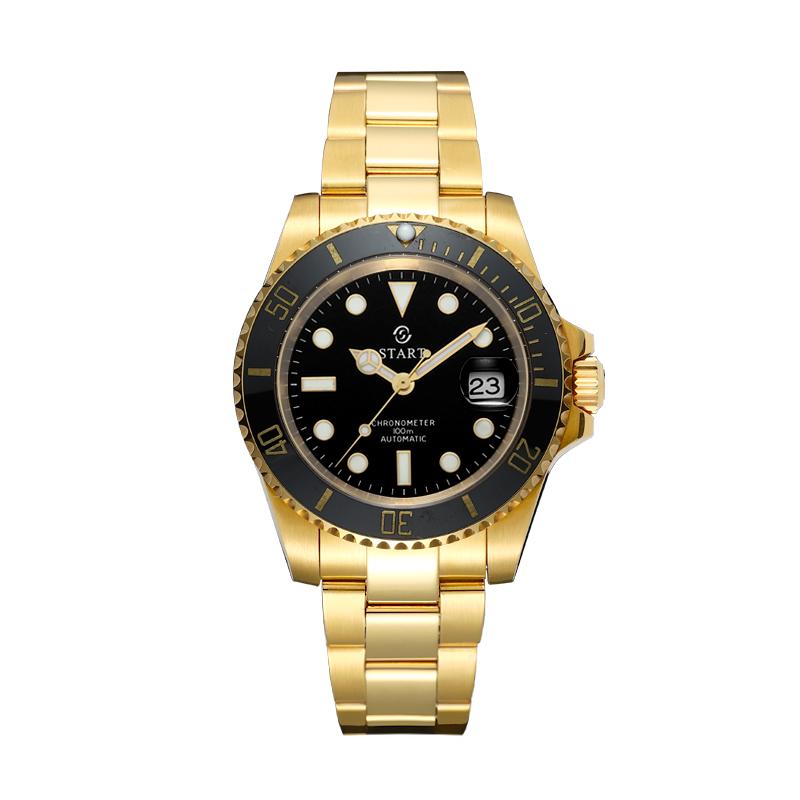 Start Мужские часы для дайвинга, официальные аутентичные металлические мужские часы, светящиеся водонепроницаемые автоматические механические часы с функцией даты