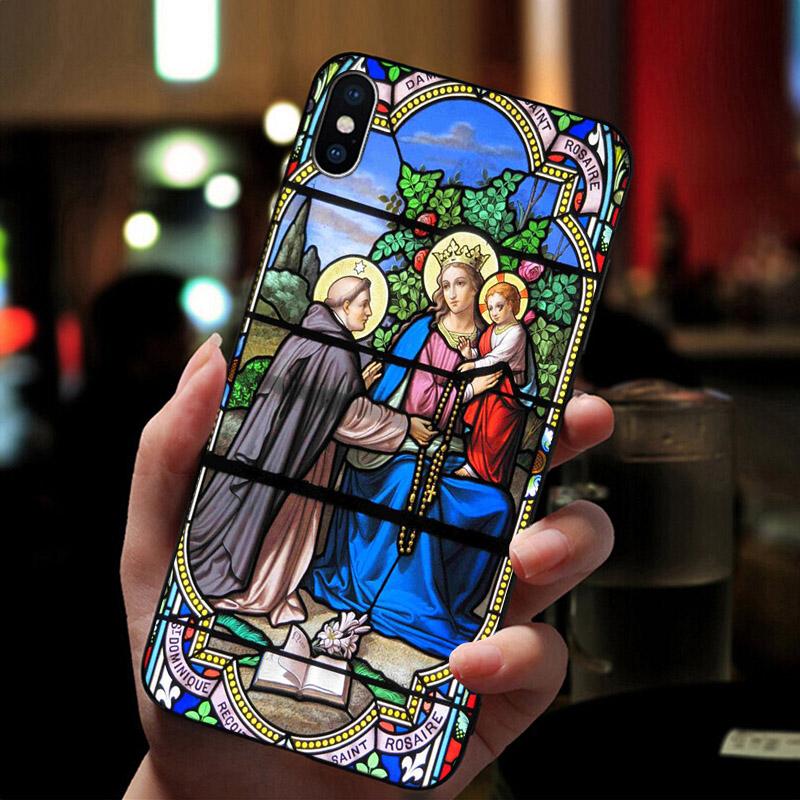 Уникальный чехол для телефона «Благословенная Дева Мария» для Iphone 11 pro X XS Max XR 7 8 Plus 5 5S SE 2020, персонализированный чехол из ТПУ с мягкой задней панелью