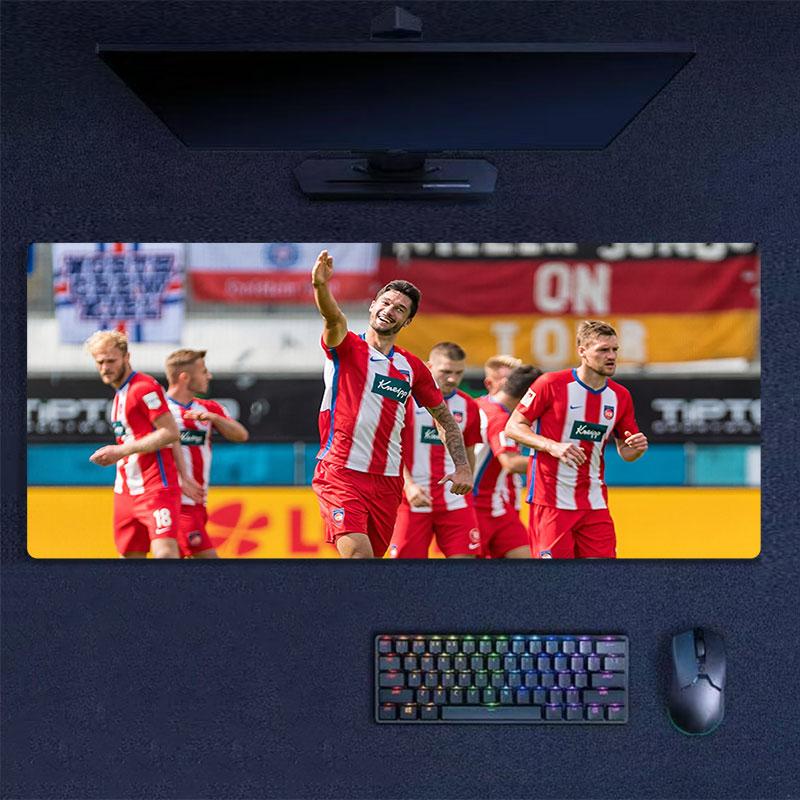 FC Heidenheim Mouse Pad, Large Gaming Desk Mat, Non-slip XXL Mousepad for Laptop & Tablet, Mini PC Playmat with Stitched Edges