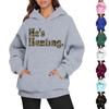 Women's Fashion Women's Lightweight Long Sleeve Pullover With Pockets Preppy Graphic Hoodie