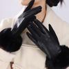Anti-splash Water Leather Gloves Fleece Lined Thermal Handwear Touchscreen Gloves Driving