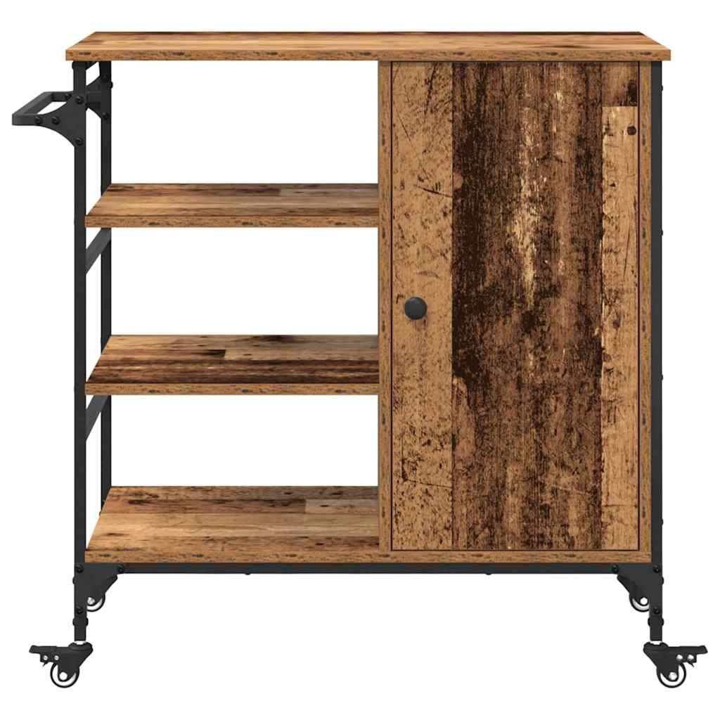 Kitchen Trolley Reclaimed Wood Look 87.5 x 39 x 84.5 cm Engineered Wood