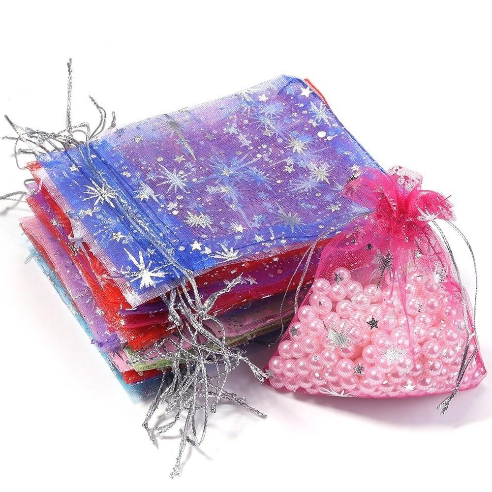 10Pcs Transparent Drawstring Gifts Bag Wedding Christmas Candy Gift Bags Jewelry Storage