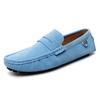 Fashion Punk Style Suede Leather Men's Loafers Comfortable Slip-on Driving Shoes Soft Bottom Male Moccasins Handmade Color Dress Shoes