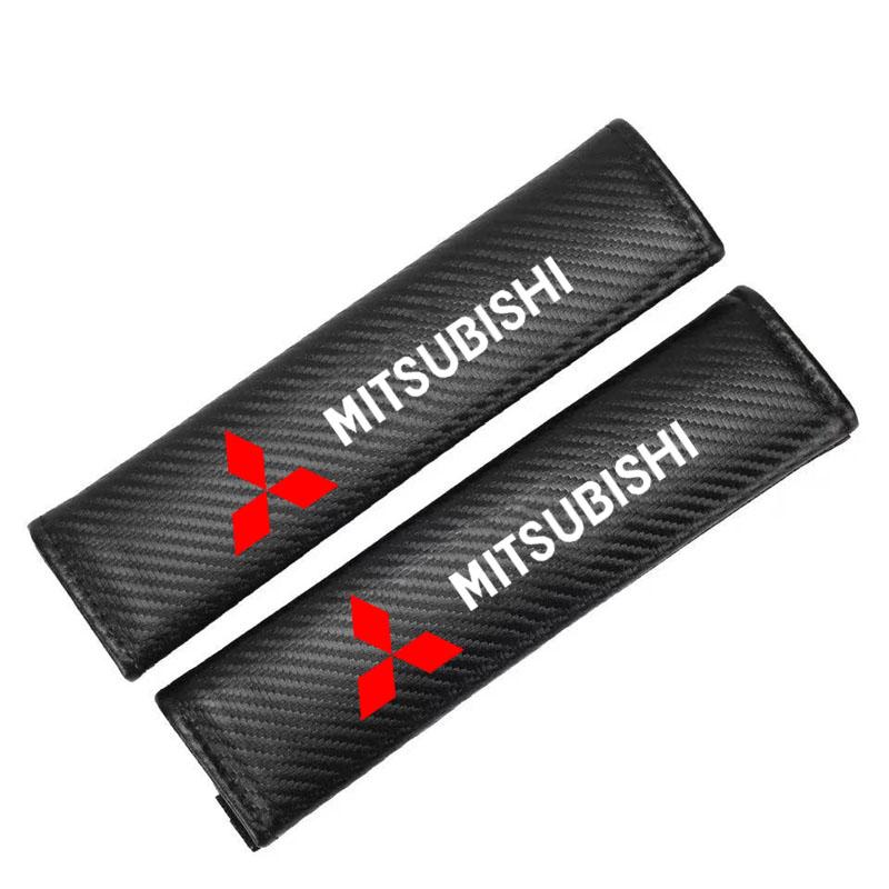 cxlqbm1 Car Safety Belt Shoulder Pad Safety Strap Cotton Flannel Cover for Mitsubishi Lancer ASX Outlander Pajero Evolution Accessories