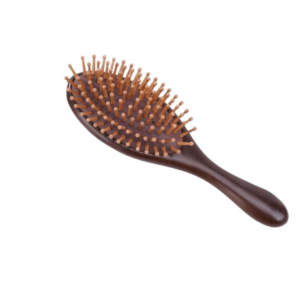 Sandalwood Meridian Comb: Fluffy Massage Therapy for Scalp & High Skull - Wooden Cushion Gift for Women