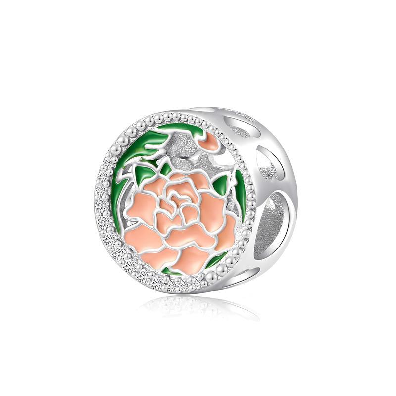 Charms Do Pandora Zawieszka Charms Piwonia Kwiecień Srebro 925 Charmsy Trusky